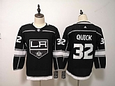 Women Kings 32 Jonathan Quick Black Adidas Stitched Jersey,baseball caps,new era cap wholesale,wholesale hats